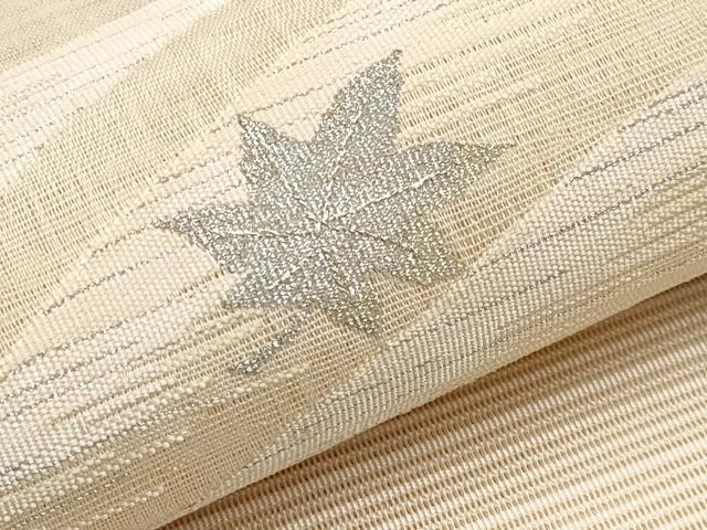 平和屋着物＊夏物　八寸名古屋帯　絽綴れ　楓　金銀糸　鈴乃屋扱い　正絹　逸品　CABJ5874tx