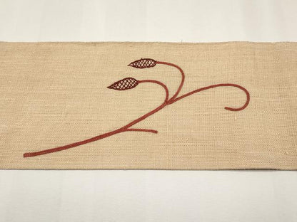 平和屋着物＊夏物　九寸名古屋帯　総刺繍　枝花文　CABJ5875tx