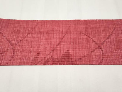 平和屋着物＊夏物　八寸名古屋帯　桔梗　蘇芳色　CABJ5876tx