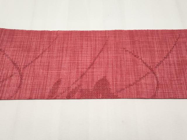平和屋着物＊夏物　八寸名古屋帯　桔梗　蘇芳色　CABJ5876tx