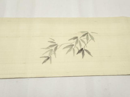 平和屋着物＊夏物　九寸名古屋帯　作家物　手描き　雀　正絹　逸品　CABJ5879tx