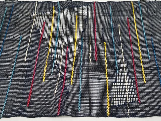 平和屋着物＊夏物　八寸名古屋帯　霞文　正絹　逸品　CABJ5880tx