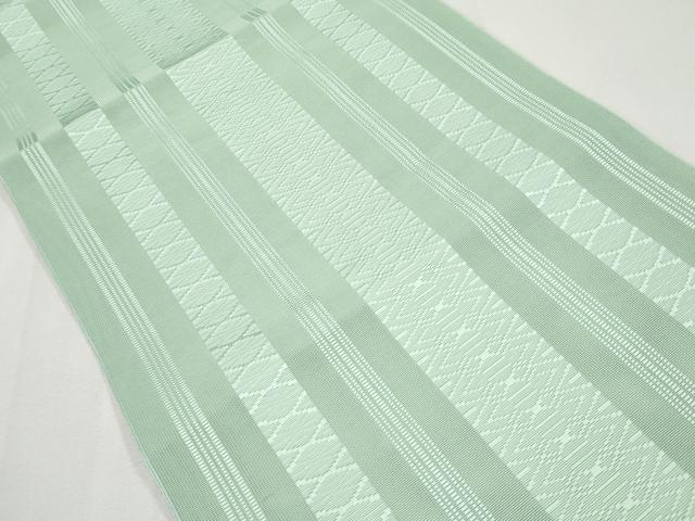 平和屋着物＊夏物　本場筑前博多織　八寸名古屋帯　紗献上　裏葉柳色　正絹　逸品　CABJ5883tx