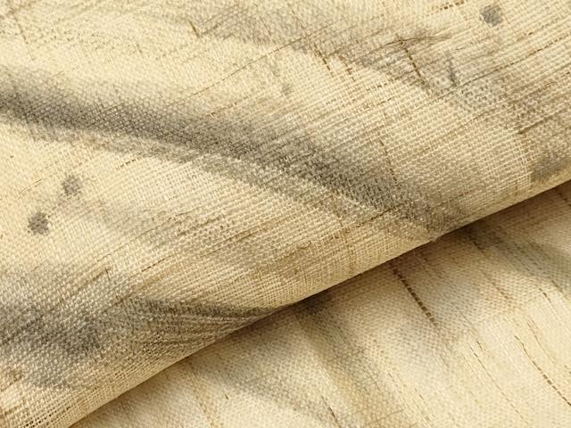 平和屋着物＊夏物　九寸名古屋帯　作家物　手描き　籬立波文　麻　逸品　未使用　CABJ5890tx