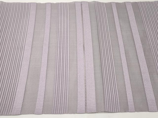 平和屋着物＊夏物　八寸名古屋帯　絽綴れ　霞文　浅紫色　正絹　逸品　CABJ5899tx