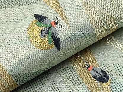 平和屋着物＊夏物　六通柄袋帯　唐織　蛍　金糸　正絹　逸品　CABJ5901tx