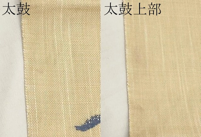平和屋着物＊夏物　八寸名古屋帯　藍　草花文　交織　CABJ5905tx