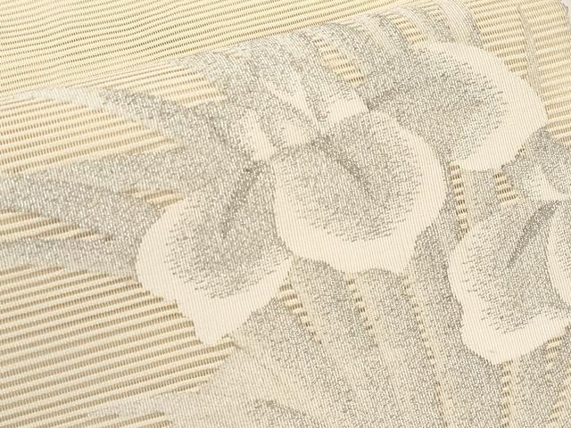 平和屋着物＊夏物　八寸名古屋帯　絽綴れ　八ツ橋文　銀糸　正絹　逸品　CABJ5906tx