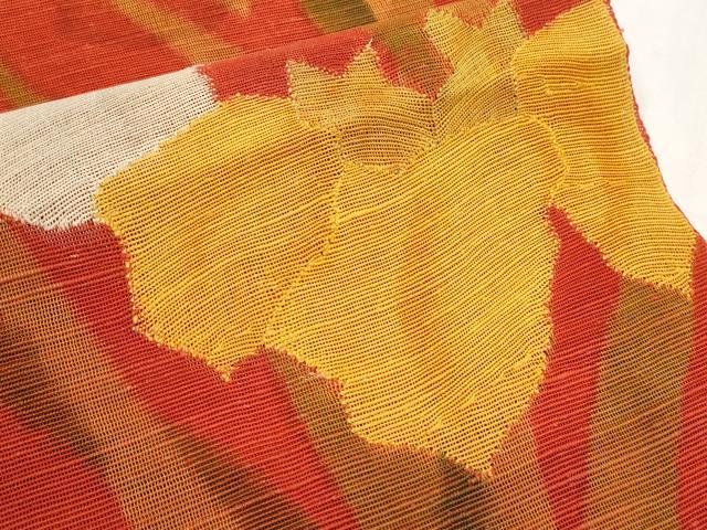 平和屋着物＊夏物　八寸名古屋帯　杜若　正絹　逸品　CABJ5914tx