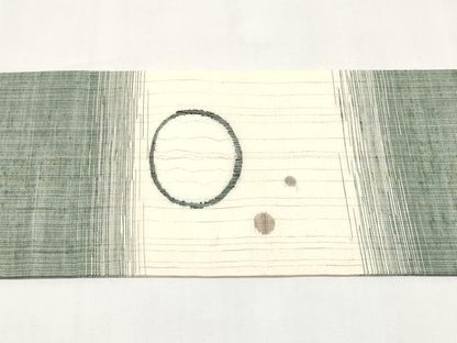 平和屋着物＊夏物　西陣　宮階織物　宮繍苑　里葉　九寸名古屋帯　アメンボ　金銀糸　正絹　逸品　CABJ5919tx