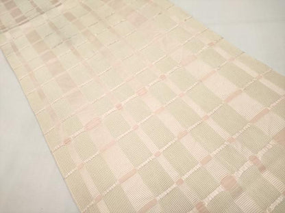 平和屋着物＊夏物　八寸名古屋帯　吉野間道　正絹　逸品　CABJ5927tx