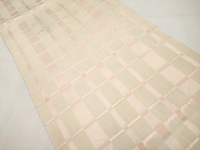 平和屋着物＊夏物　八寸名古屋帯　吉野間道　正絹　逸品　CABJ5927tx