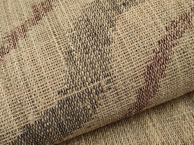 平和屋着物＊夏物　八寸名古屋帯　流線文　麻・自然布　逸品　CABJ5930tx