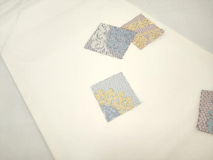 平和屋着物＊夏物　九寸開き名古屋帯　唐織　色紙重ね花唐草文　金銀糸　正絹　逸品　CABJ5933tx