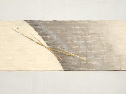 平和屋着物＊夏物　九寸名古屋帯　抽象文　金彩　正絹　逸品　CABJ5935tx