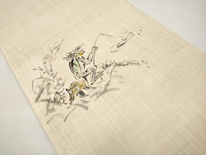 平和屋着物＊夏物　八寸名古屋帯　手描き　カッパ　河童　未使用　CABJ5937tx