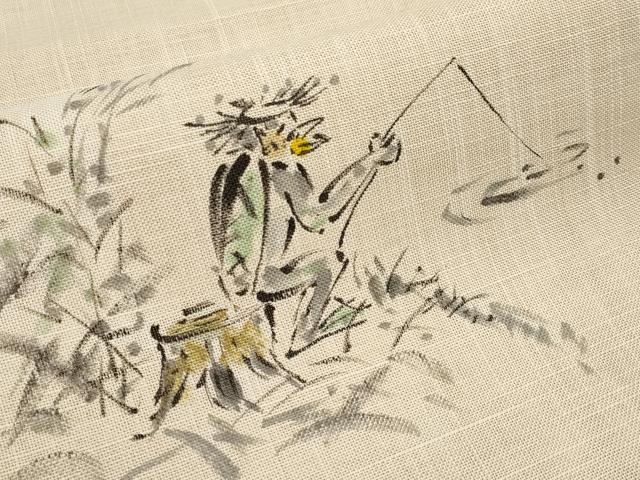 平和屋着物＊夏物　八寸名古屋帯　手描き　カッパ　河童　未使用　CABJ5937tx
