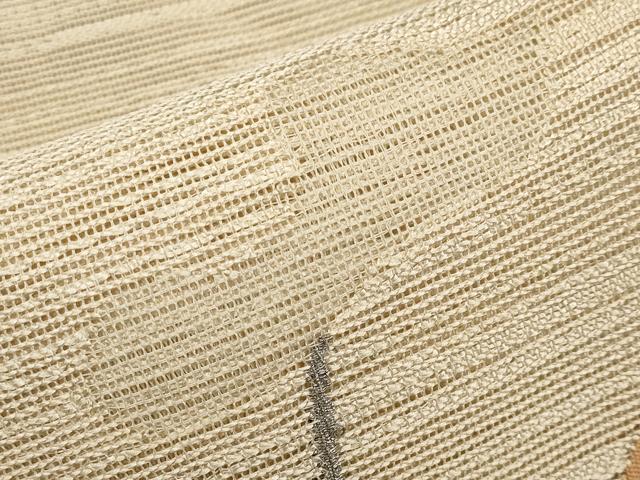 平和屋着物＊夏物　八寸名古屋帯　枝椿　銀糸　正絹　逸品　CABJ5943tx