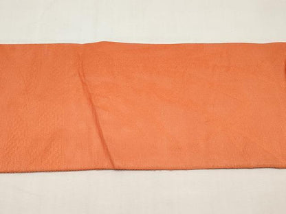 平和屋着物＊夏物　九寸名古屋帯　霞芝草文　柿色　正絹　逸品　CABJ5946tx