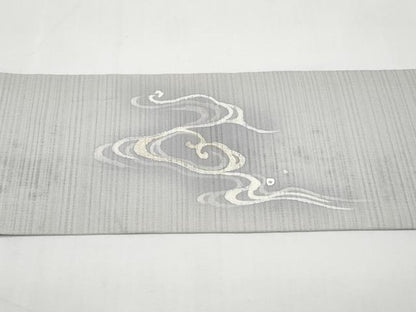 平和屋着物＊夏物　九寸名古屋帯　流水文　金銀彩　正絹　逸品　CABJ5950tx