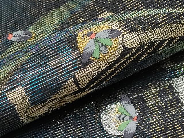 平和屋着物＊夏物　六通柄袋帯　蛍　金銀糸　正絹　逸品　CABJ5961tx