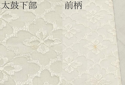 平和屋着物＊夏物　全通柄袋帯　レース織　花菱文　白地　CABJ5964tx