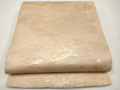 平和屋着物＊夏物　六通柄袋帯　吹き寄せ文　金糸　正絹　逸品　CABJ5965tx