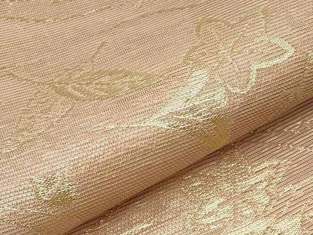 平和屋着物＊夏物　六通柄袋帯　吹き寄せ文　金糸　正絹　逸品　CABJ5965tx