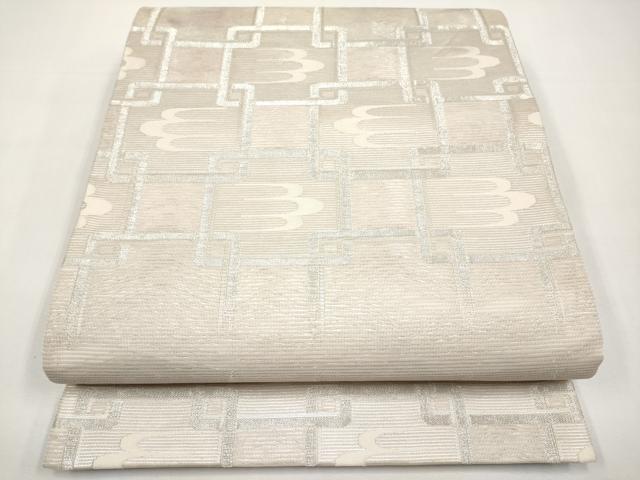 平和屋着物＊夏物　六通柄袋帯　玉すだれ　銀糸　ますいわ屋扱い　正絹　逸品　CABJ5967tx
