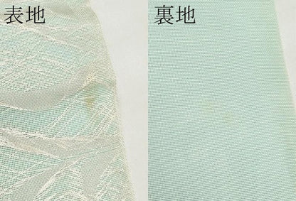 平和屋着物＊夏物　六通柄袋帯　枝花文　銀糸　正絹　逸品　CABJ5968tx