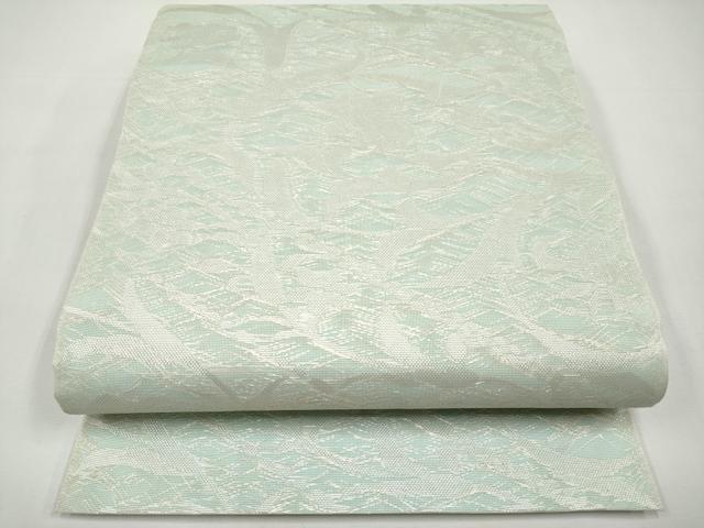 平和屋着物＊夏物　六通柄袋帯　枝花文　銀糸　正絹　逸品　CABJ5968tx