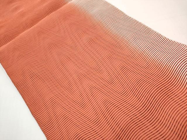 平和屋着物＊夏物　八寸名古屋帯　絽綴れ　よろけ縞　正絹　逸品　CABJ5974tx