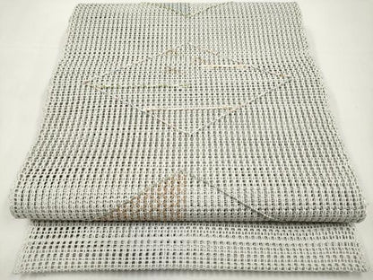 平和屋着物＊夏物　八寸名古屋帯　羅　菱文　金銀糸　正絹　逸品　CABJ5975tx