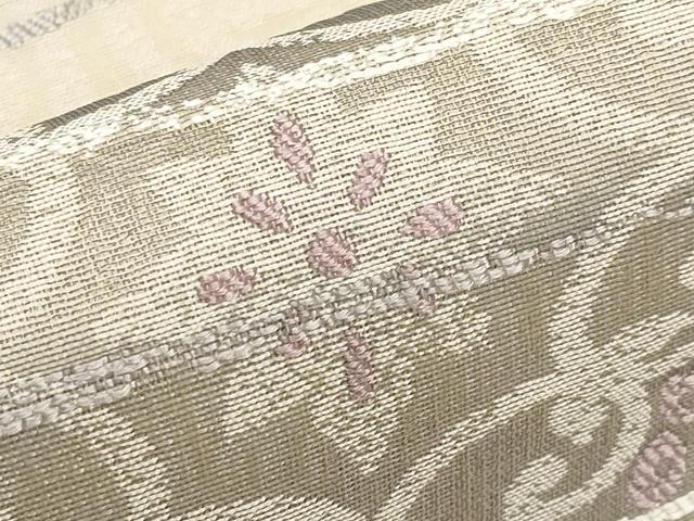 平和屋着物＊夏物　九寸名古屋帯　葡萄唐草文　正絹　逸品　未使用　CABJ5976tx