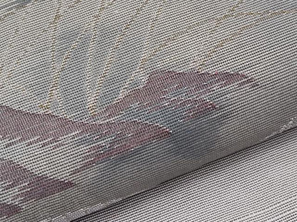 平和屋着物＊夏物　八寸名古屋帯　飛鶴文　金糸　CABJ5989tx