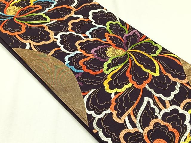 平和屋着物◎六通柄袋帯　舞花文　金糸　正絹　逸品　CABJ6007yk