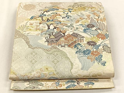平和屋着物◎六通柄袋帯　小袖文様　金糸　正絹　逸品　CABJ6008yk