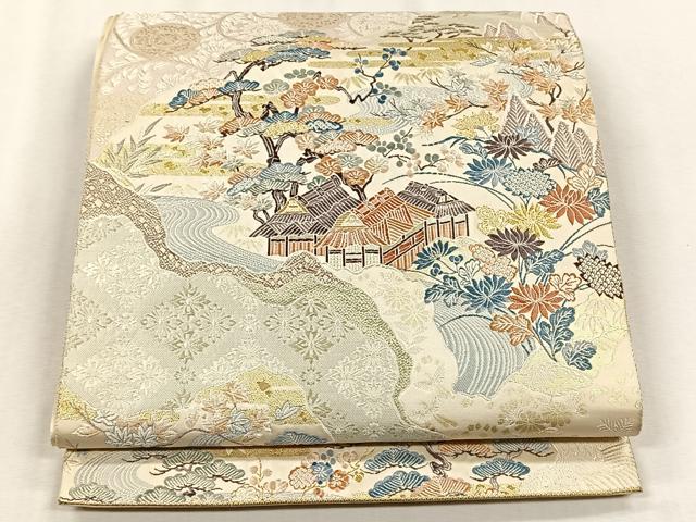 平和屋着物◎六通柄袋帯　小袖文様　金糸　正絹　逸品　CABJ6008yk