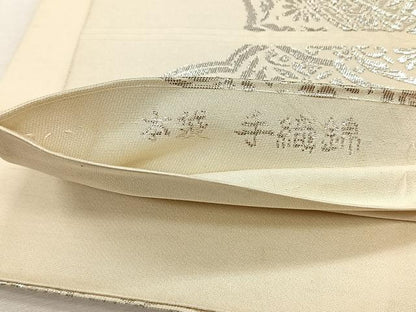 平和屋着物◎六通柄　本袋帯　手織錦　正倉院花文　純銀箔　正絹　逸品　CABJ6013yk