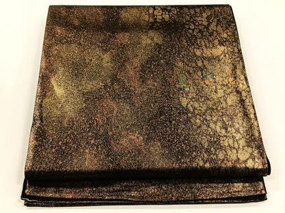 平和屋着物◎六通柄袋帯　霞文　金糸　正絹　逸品　CABJ6028yk