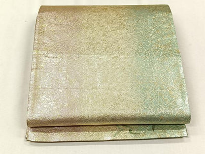 平和屋着物◎全通柄袋帯　螺鈿　霞文　ワンポイント　枝花文　金糸　正絹　逸品　CABJ6034yk