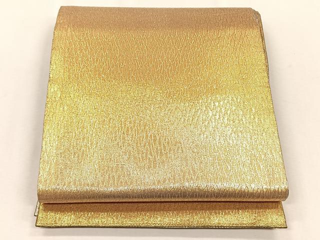 平和屋着物◎両面　全通柄袋帯　霞文　金糸　正絹　逸品　CABJ6052yk