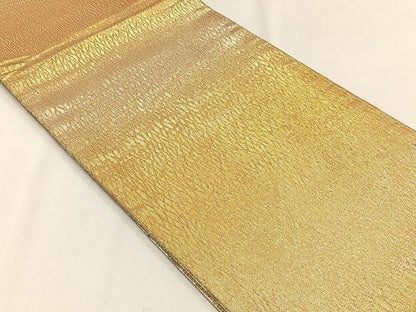 平和屋着物◎両面　全通柄袋帯　霞文　金糸　正絹　逸品　CABJ6052yk