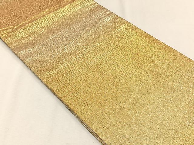 平和屋着物◎両面　全通柄袋帯　霞文　金糸　正絹　逸品　CABJ6052yk
