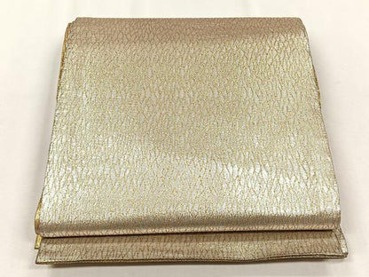 平和屋着物◎両面　全通柄袋帯　霞文　金糸　正絹　逸品　CABJ6052yk