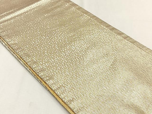 平和屋着物◎両面　全通柄袋帯　霞文　金糸　正絹　逸品　CABJ6052yk