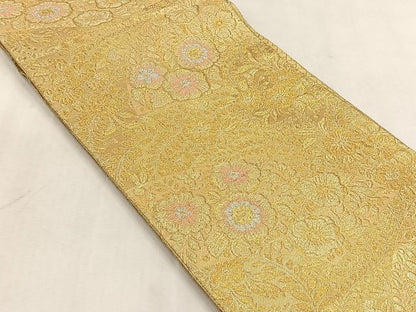 平和屋着物◎佐賀錦　六通柄袋帯　辻が花　金銀糸　正絹　逸品　CABJ6061yk