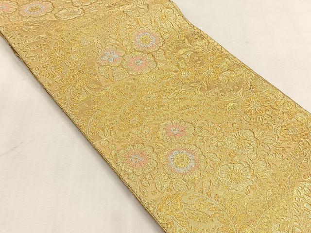 平和屋着物◎佐賀錦　六通柄袋帯　辻が花　金銀糸　正絹　逸品　CABJ6061yk