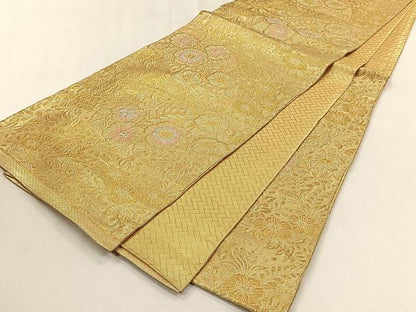 平和屋着物◎佐賀錦　六通柄袋帯　辻が花　金銀糸　正絹　逸品　CABJ6061yk
