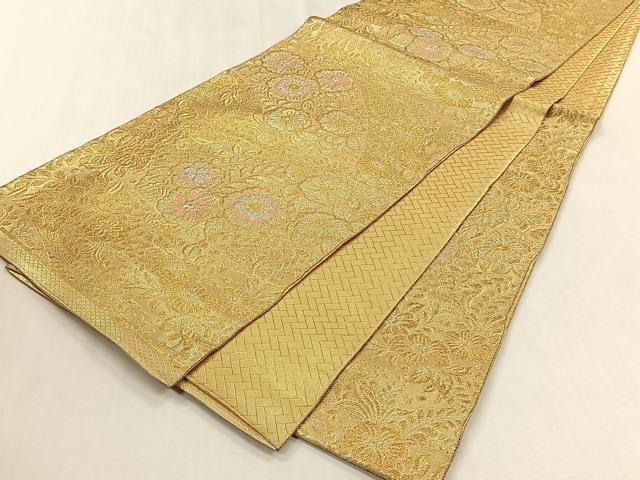 平和屋着物◎佐賀錦　六通柄袋帯　辻が花　金銀糸　正絹　逸品　CABJ6061yk